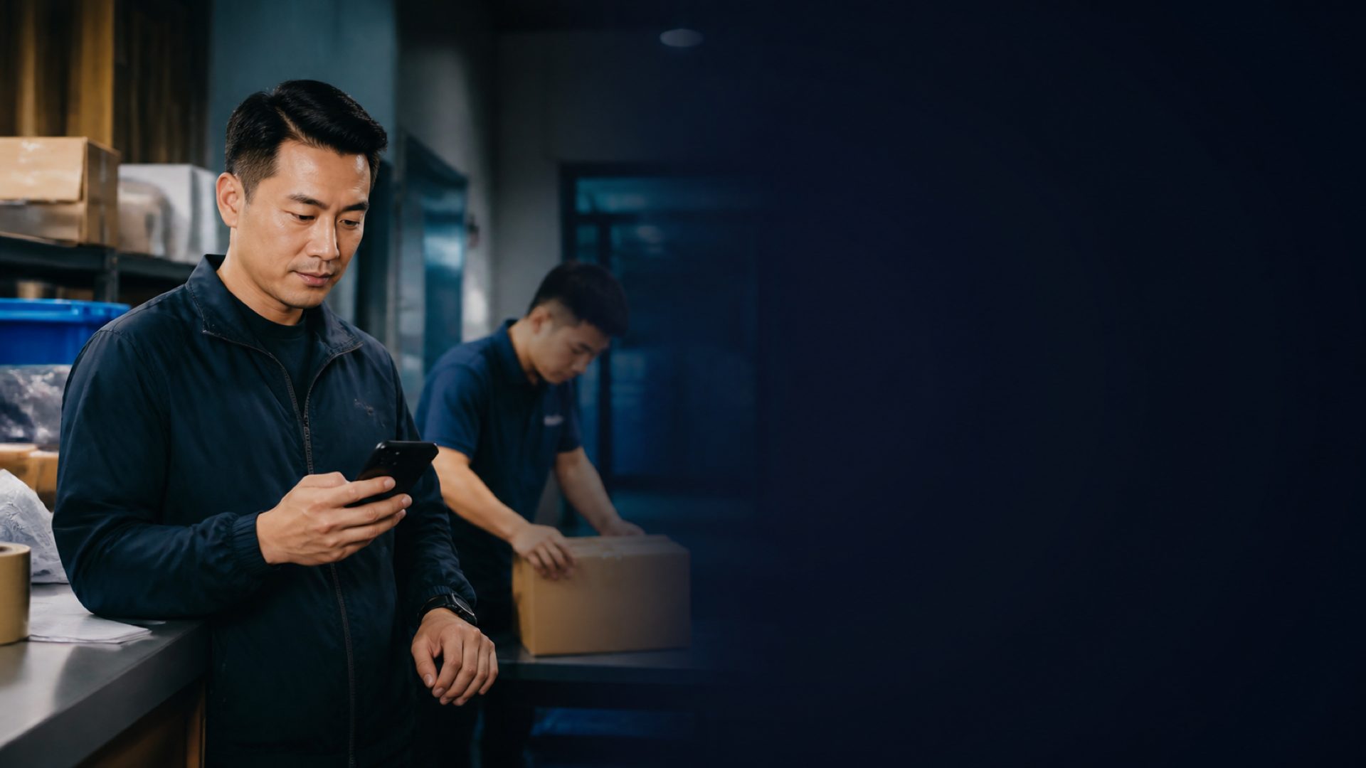 現場作業 App——倉儲現場人員以手機回報作業進度，後方同事整理出貨