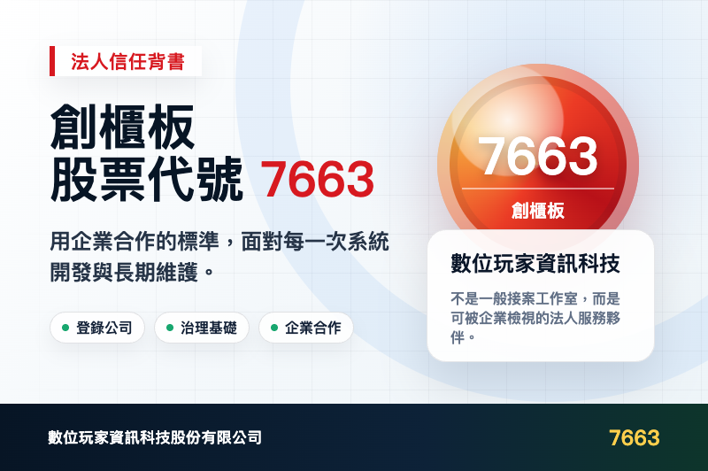 股票代號：7663｜創櫃板登錄企業
